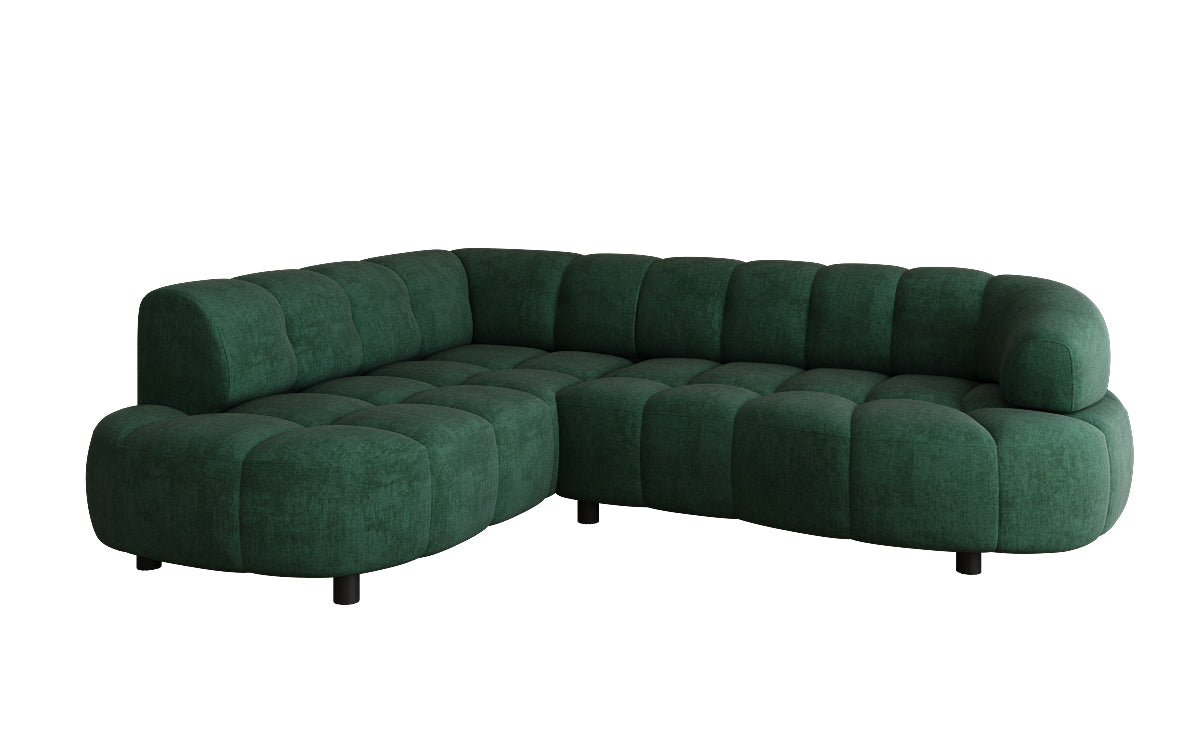 Luxusbetten24 Designer Sofa Olivia Mini Samt mit elektrischer Sitzerweiterung