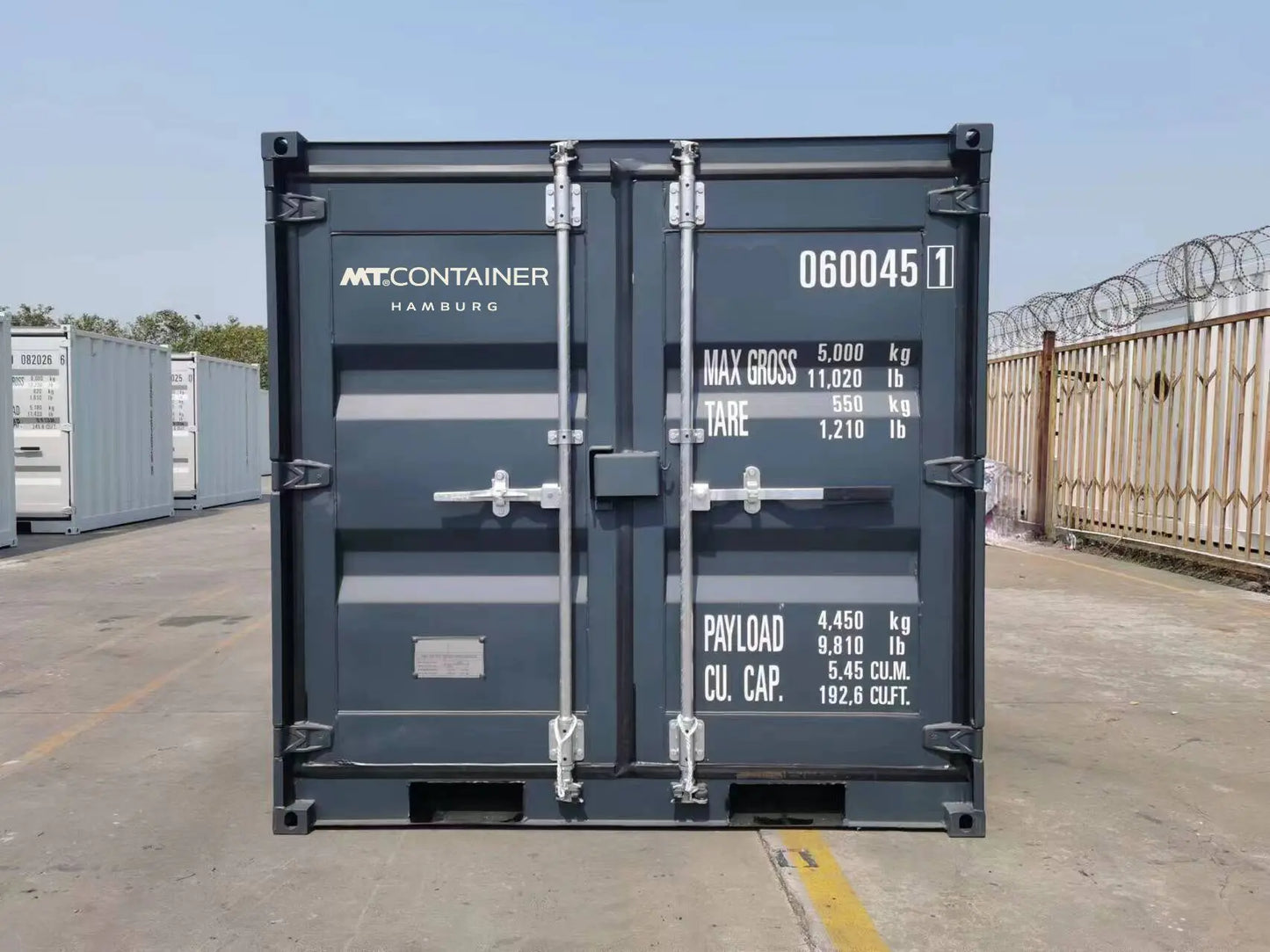 MBH Container Container Materiale 6 Piedi 5,45 m³ con Carico 4,45 t