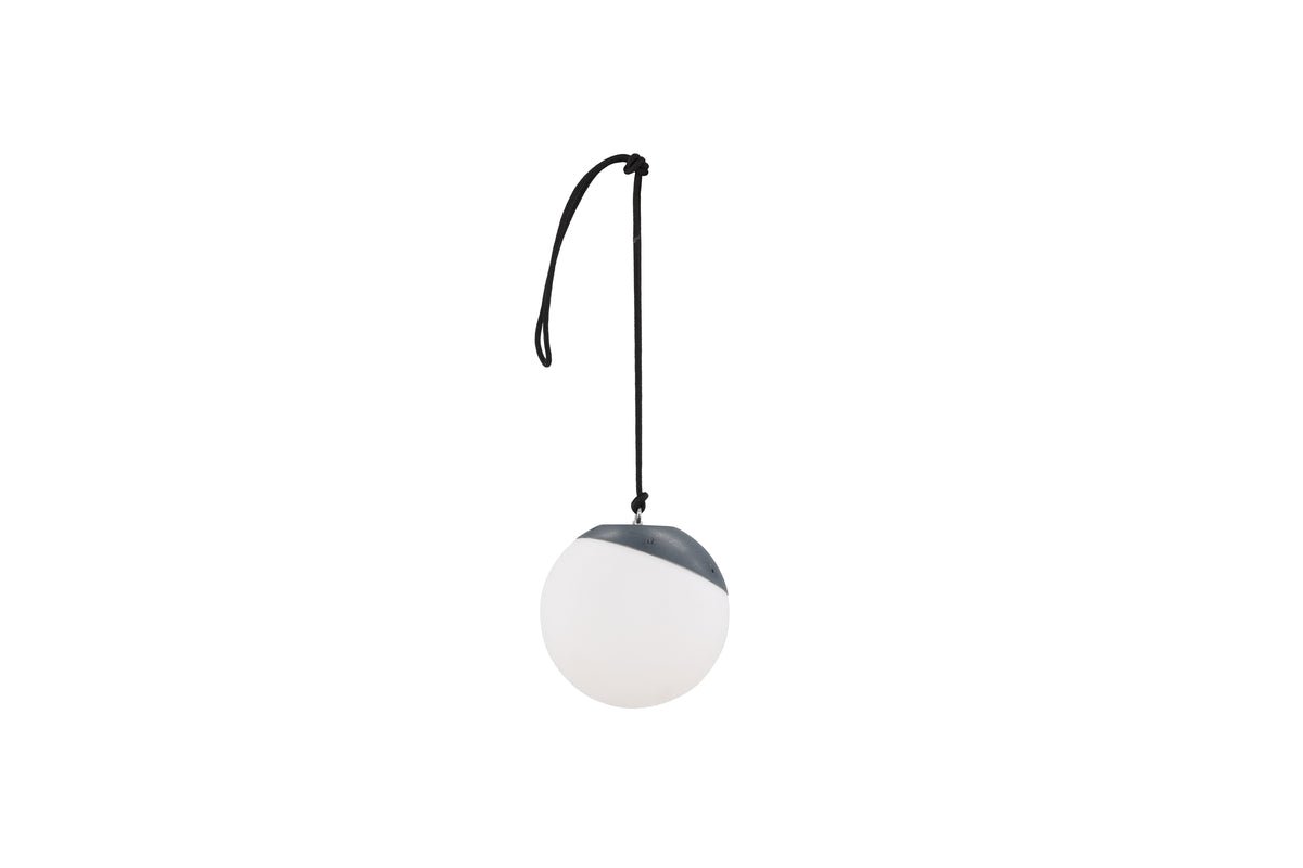 Luxusbetten24 Ilona Outdoor Pendelleuchte Plastik Schwarz‑Weiß Batterie Terrasse