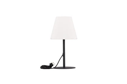 Luxusbetten24 Pora Outdoor-Tischlampe, wetterfest, für Balkon und Terrasse, Schwarz