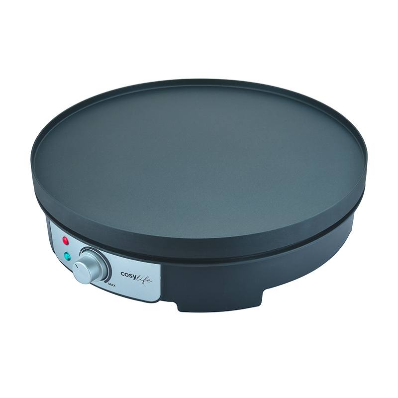 Cosylife CL-CR21RP Crepera 1000W Teflón 37 cm Placas Extraíbles Termostato