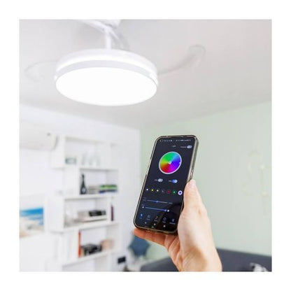 Ventilador de Techo INNOVAGOODS V0103890 36W con Altavoz Bluetooth Blanco
