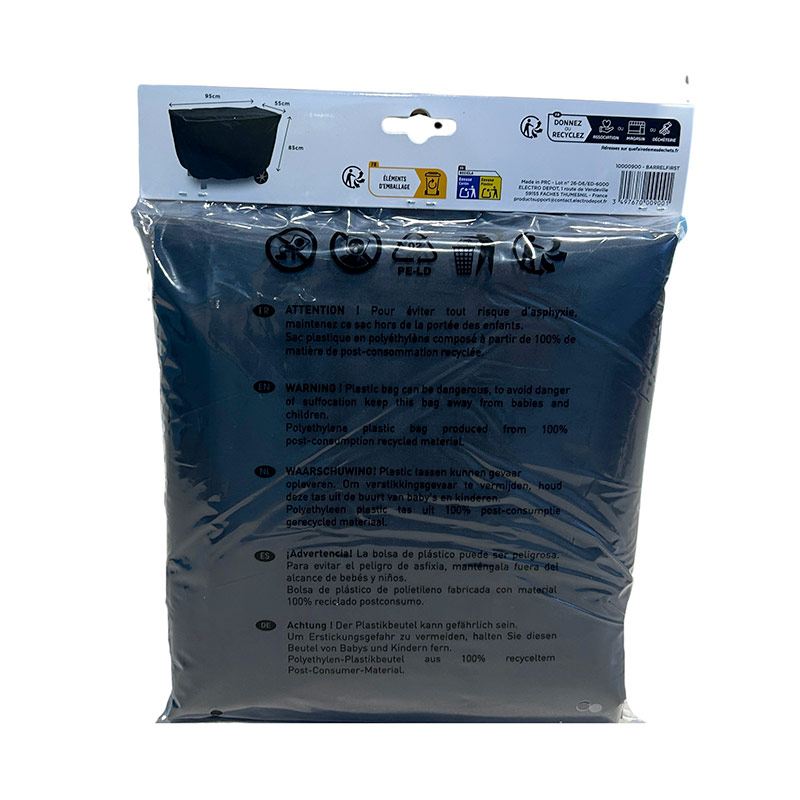VALBERG Funda para Barbacoa de Barril Impermeable 95x95 cm