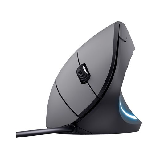 Trust VERTO Ratón Ergonómico con Cable 1,5m Negro