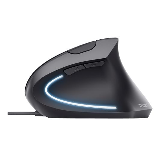 Trust VERTO Ratón Ergonómico con Cable 1,5m Negro