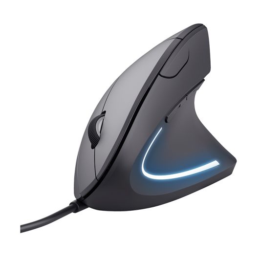Trust VERTO Ratón Ergonómico con Cable 1,5m Negro