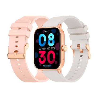 ECHO Rainbow Lite Reloj Inteligente Rosa con Correa Gris