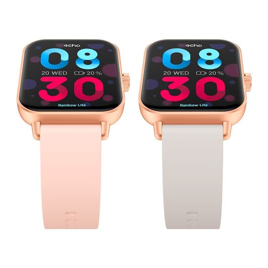 ECHO Rainbow Lite Reloj Inteligente Rosa con Correa Gris
