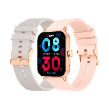 ECHO Rainbow Lite Reloj Inteligente Rosa con Correa Gris