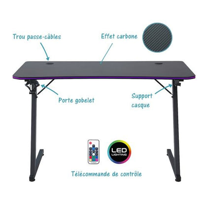 AMSTRAD AMS-DESK120Z Mesa Gaming LED Aura – 69,96 €