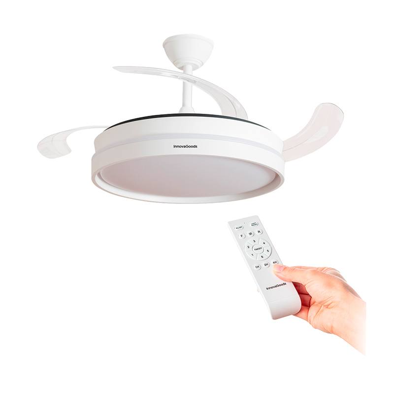 INNOVAGOODS V0103952 Ventilador de Techo Motor DC Silencioso 6 Velocidades Blanco
