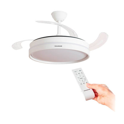 INNOVAGOODS V0103952 Ventilador de Techo Motor DC Silencioso 6 Velocidades Blanco