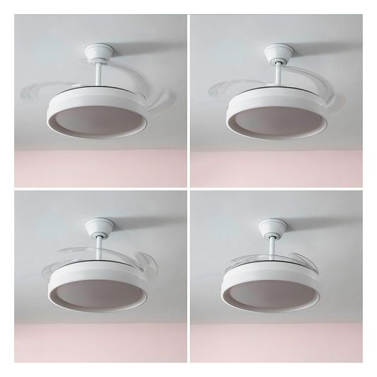Innovagoods Ventilador de Techo DC Silencioso 6 Velocidades LED Madera