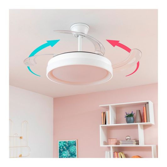 Innovagoods Ventilador de Techo DC Silencioso 6 Velocidades LED Madera