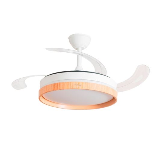 Innovagoods Ventilador de Techo DC Silencioso 6 Velocidades LED Madera