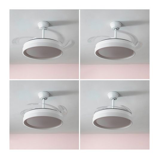 INNOVAGOODS Ventilador de Techo, Motor DC, Aspas Retráctiles, Plata 48W