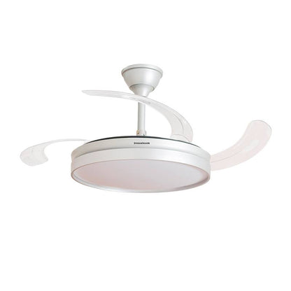 INNOVAGOODS Ventilador de Techo, Motor DC, Aspas Retráctiles, Plata 48W