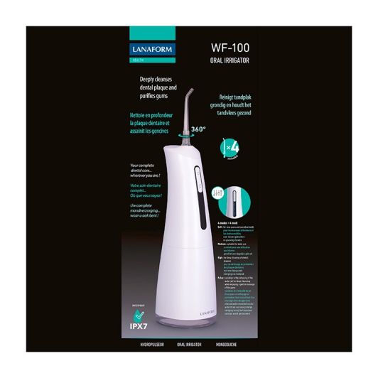 LANAFORM WF-100 Irrigador Dental y Bucal 1200 Pulsaciones 300 ml Blanco