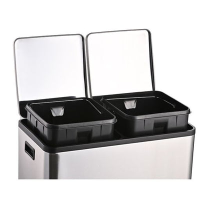 VALBERG Cubo de Basura Acero Inoxidable 2x30L