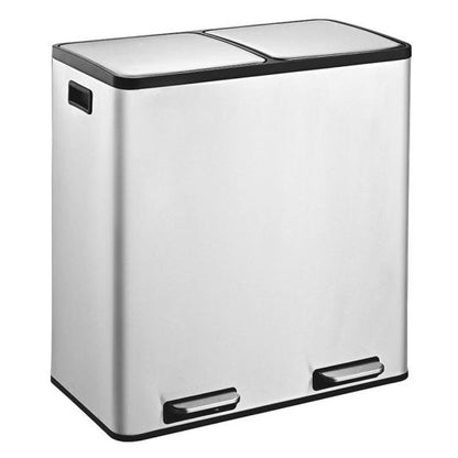 VALBERG Cubo de Basura Acero Inoxidable 2x30L