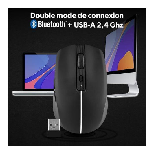 TNB Gradient Ratón Ergonómico Recargable Negro