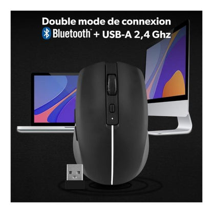 TNB Gradient Ratón Ergonómico Recargable Negro