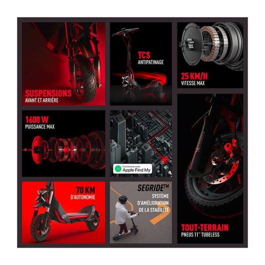 SEGWAY ZT3 Pro Patinete Eléctrico 1600W Negro