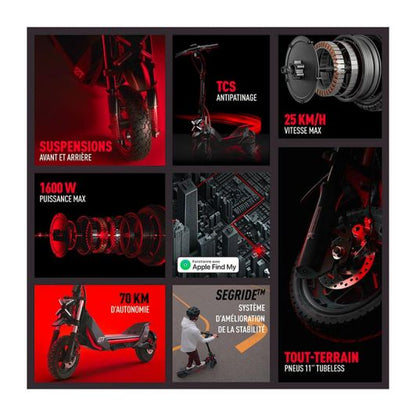 SEGWAY ZT3 Pro Patinete Eléctrico 1600W Negro
