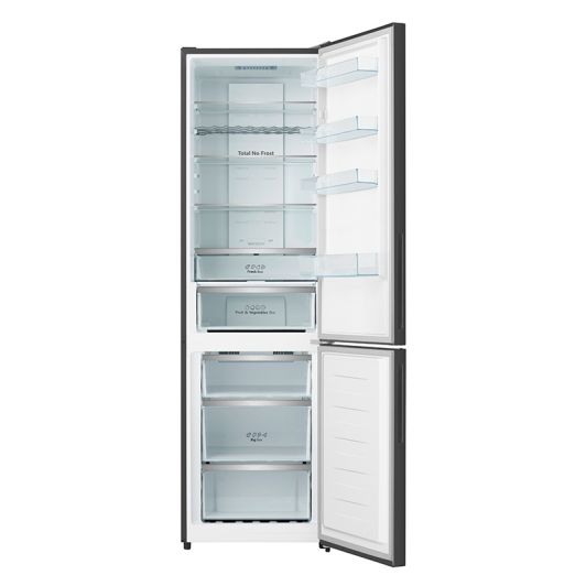 Hisense Frigorífico Combi Frost 336L 200cm Cristal Negro D