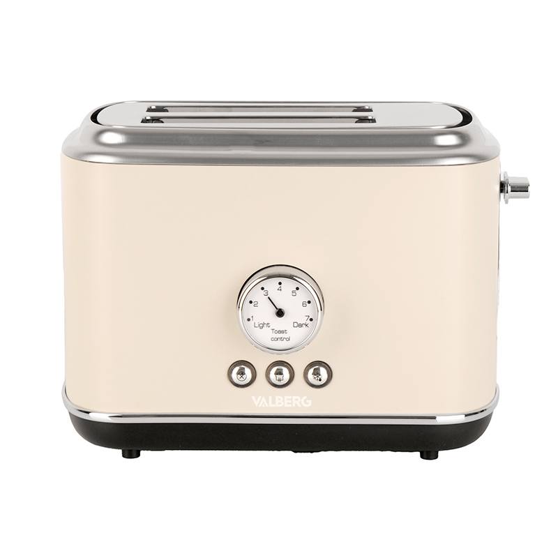 VALBERG VAL‑TC2RETRO Tostadora Retro Vintage Crema