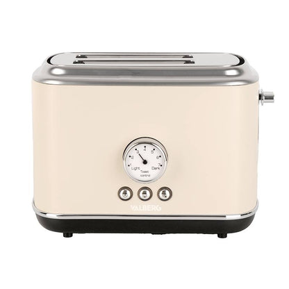 VALBERG VAL‑TC2RETRO Tostadora Retro Vintage Crema