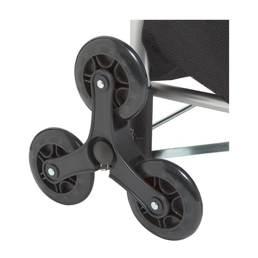 Carro de Mercado Plegable 6 Ruedas Negro