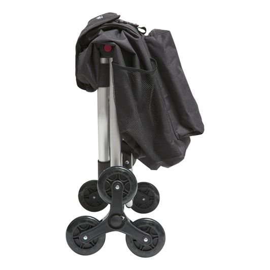 Carro de Mercado Plegable 6 Ruedas Negro