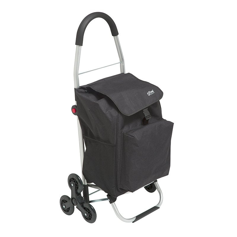 Carro de Mercado Plegable 6 Ruedas Negro