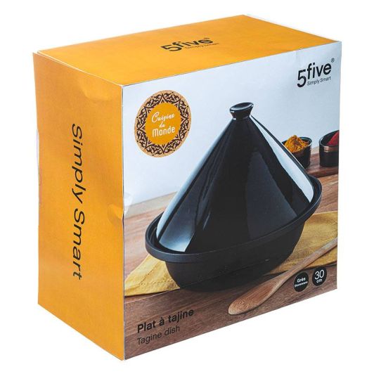 Olla Tajine Cerámica 30 cm Inducción Negro