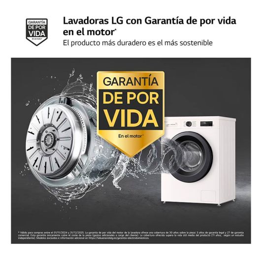 LG W4X1095NWK Lavadora Secadora 9kg+5kg Motor Direct Drive con Vapor