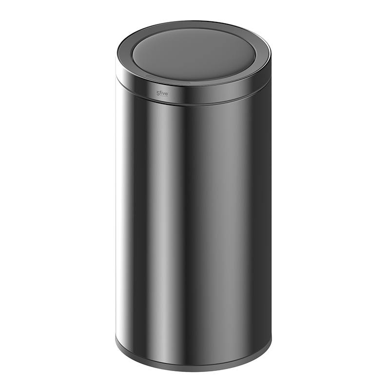 Cubo Basura Metal con Sensor 40L Carbono