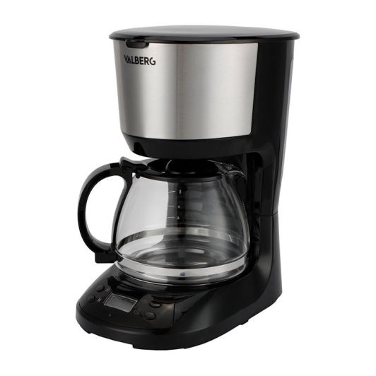 Cafetera Programable VALBERG VAL-PROG75B 1,25L Negro y Silver