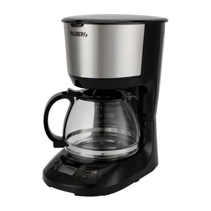 Cafetera Programable VALBERG VAL-PROG75B 1,25L Negro y Silver