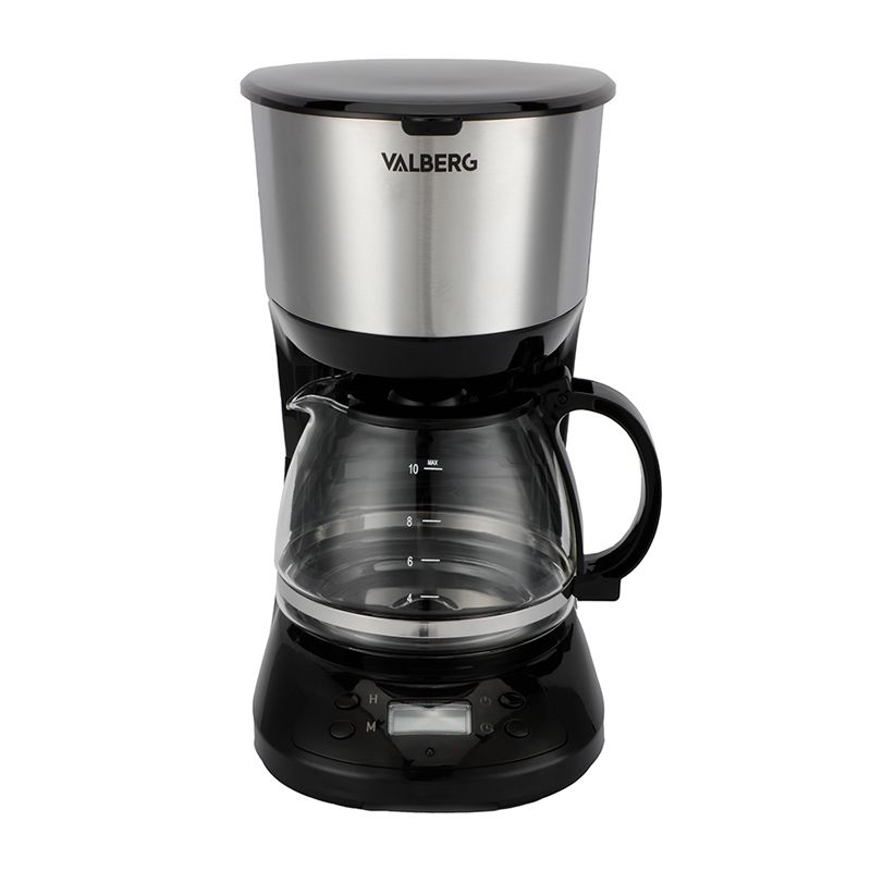 Cafetera Programable VALBERG VAL-PROG75B 1,25L Negro y Silver