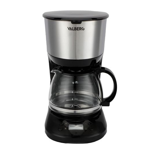 Cafetera Programable VALBERG VAL-PROG75B 1,25L Negro y Silver
