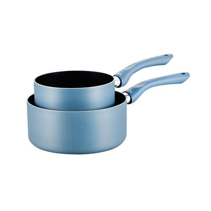 VALBERG Cacerolas Cerámicas 16 cm y 20 cm Azul/Gris