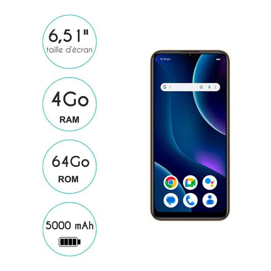 LOGICOM Comet Smartphone 64 GB 4G Dual SIM Dorado