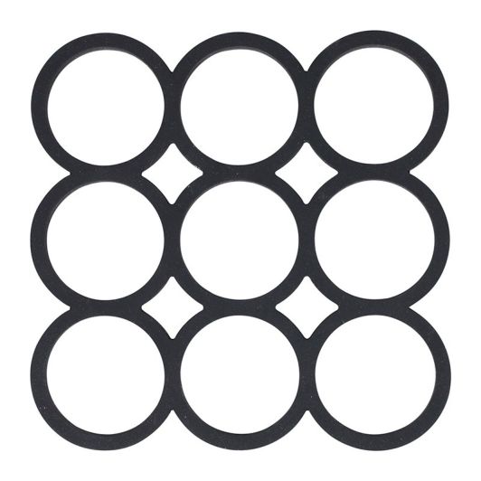 Koopman Salvamantel Silicona Negro Trivet 0,5 cm × 14 cm × 16 cm Para Cocina
