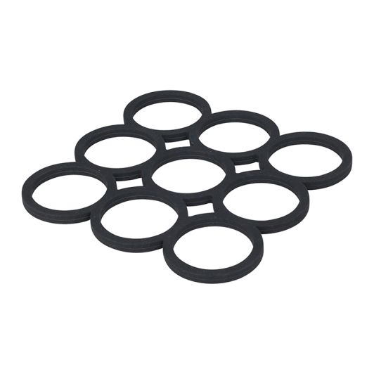 Koopman Salvamantel Silicona Negro Trivet 0,5 cm × 14 cm × 16 cm Para Cocina