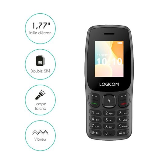 Logicom E44 Móvil 4G 128Mb Negro