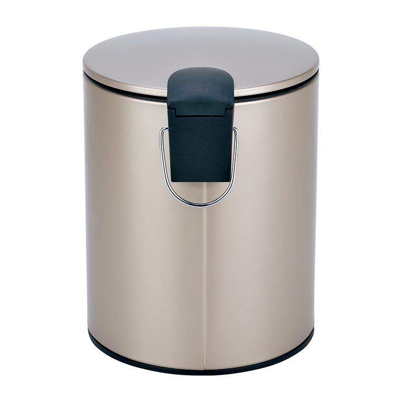 VALBERG Cubo de Basura 5 L Tapa Suave Acero
