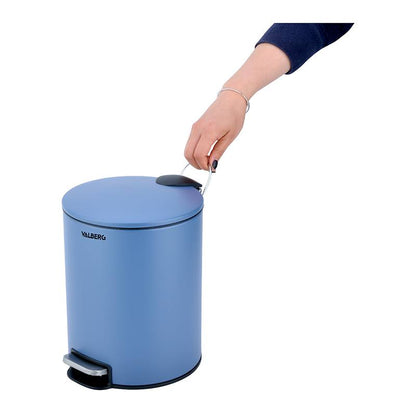 VALBERG Cubo de Basura 5 L Tapa Suave Acero