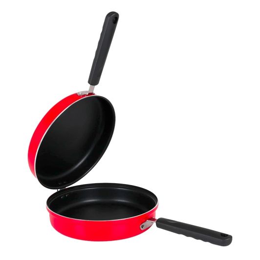 QUTTIN Sartén Tortillera 24 cm Doble Capa Cerámica Rojo