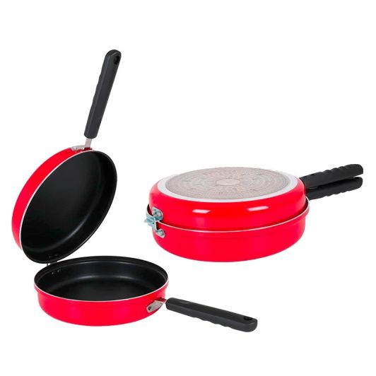 QUTTIN Sartén Tortillera 24 cm Doble Capa Cerámica Rojo